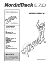nordictrack manual elliptical manuals