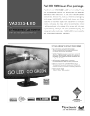 ViewSonic VA2333-LED VA2333-LED Datasheet Hi Res (English, US)