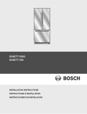 Bosch B36ET71SNS Installation Instructions