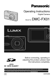Panasonic DMC-FX01P Digital Still Camera -english/ Spanish