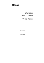 D-Link DRW-100U Product Manual