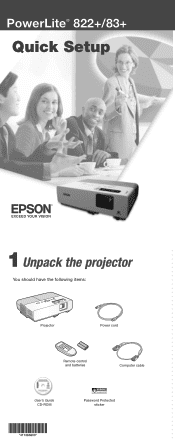 Epson PowerLite 83 Start Here