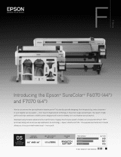 Epson SureColor F6070 Product Specifications