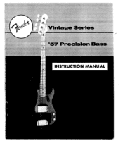 Fender US Vintage 57 Precision Bass Owners Manual