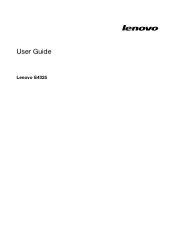 Lenovo E4325 Laptop User Guide - Lenovo E4325