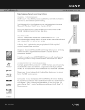Sony VGC-JS190J Marketing Specifications (VGC-JS190J/B)