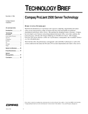 Compaq 307560-001 Compaq ProLiant 2500 Server Technology