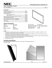 NEC V321-PC-CRE Installation Guide