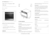 Fisher and Paykel OB30SDEPX3_N Quick Reference guide