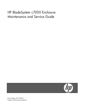 HP 3020 HP BladeSystem c7000 Enclosure Maintenance and Service Guide
