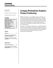 HP Professional AP500 Compaq Workstations Graphics Product Positioning