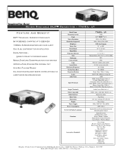 BenQ PalmPro 7765PA Product Data Sheet