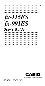 Casio FX-991ES User Guide