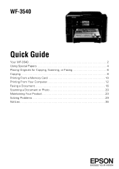 Epson WorkForce WF-3540 Quick Guide