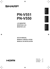 Sharp PN-V550 Quick Start Guide