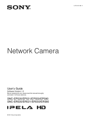 Sony SNCEP520 User Manual (SNC-ER/EP User Guide)