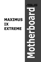 Asus ROG MAXIMUS IX EXTREME MAXIMUS IX EXTREME Users ManualEnglish