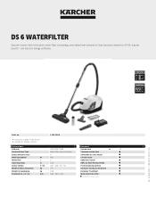 Karcher DS 6 Waterfilter Product information