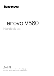 Lenovo V560 Lenovo V560 Handbok V1.0