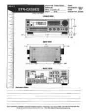Sony STR-GX59ES Dimensions Diagrams