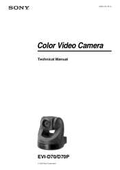 Vaddio Sony EVI-D70 PTZ Camera Sony EVI-D70 PTZ Camera Manual