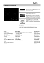 AEG HKA62450FB Specification Sheet