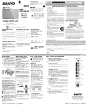 Sanyo DP50843 Owners Manual
