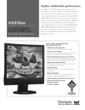 ViewSonic VG930M VG930m Spec Sheet