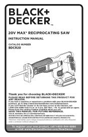 Black & Decker BDCR20C Instruction Manual