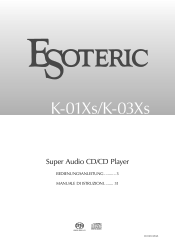 Esoteric K-01Xs K-03Xs Owners Manual DE IT