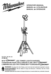 Milwaukee Tool M18 ROCKET Tower Light/Charger Operators Manual