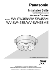 Panasonic WV-SW458 Installation Guide
