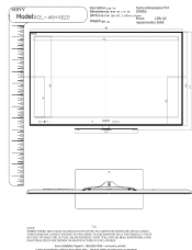 Sony KDL-46HX820 Dimensions Diagram