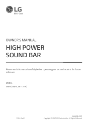 LG SNH5 Owners Manual