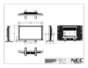 NEC V421 V421-2 : with stand mechanical drawing