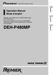Pioneer DEH-P480MP Owner's Manual