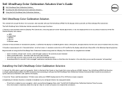 Dell UP3017 UltraSharp Color Calibration Solution Users Guide