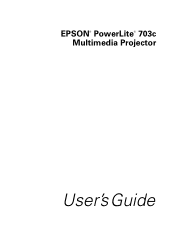 Epson PowerLite 703c User Manual