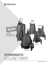 Pentair Pentair Hydromatic SHEF Series Cast Iron Effluent Pumps Hydromatic Effluent Pumps Brochure