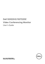 Dell S2422HZ Monitor Users Guide