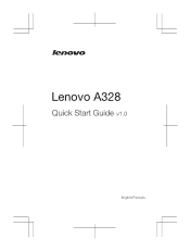 Lenovo A328 (English/French) Quick Start Guide - Lenovo A328 Smartphone