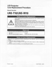Sanyo LNS-T10 Owners Manual