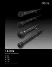 Sony F720 Brochure (F Series - Dynamic Microphones)