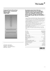 Thermador T42BT120NS Product Specification Sheet