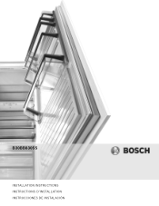 Bosch B30BB830SS Installation Instructions