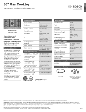 Bosch NGM8657UC Product Spec Sheet