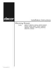 Dacor EWD30 Installation Instructions
