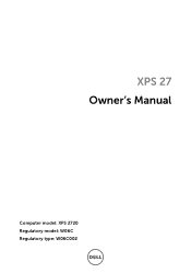 Dell XPS One 2720 XPS 27 2720 Owners Manual