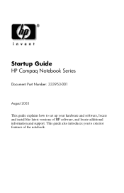HP nx9008 Start-up Guide - hp Compaq business notebook nx9008 - Enhanced for Accessibility
