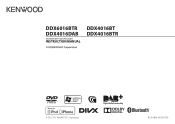 Kenwood DDX4016BTR Operation Manual 1